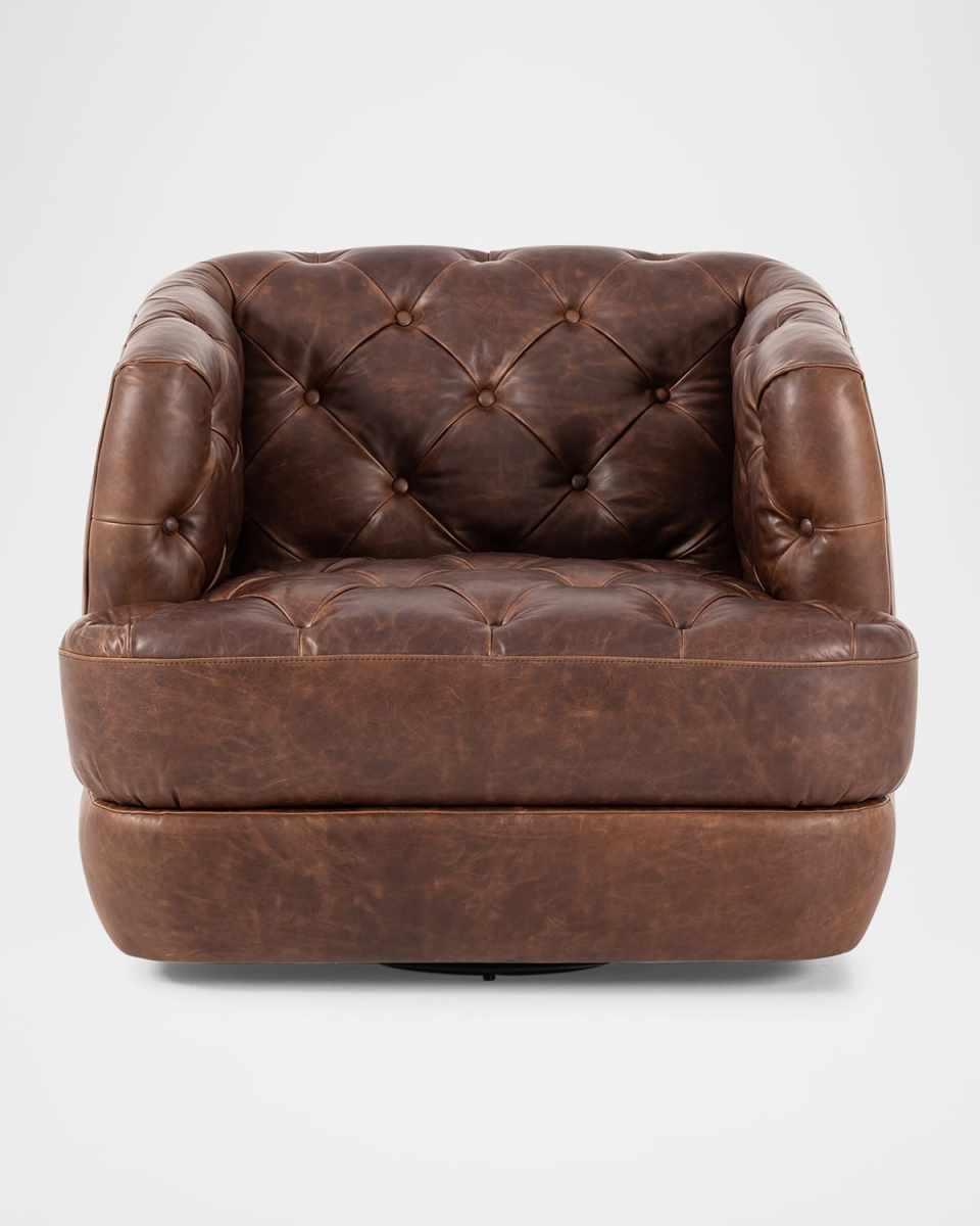 Paul Leather Swivel Chair